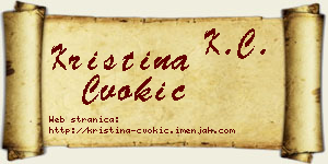 Kristina Čvokić vizit kartica